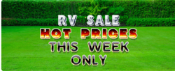 RV Hot Prices Sale Yard Card Ad Kit