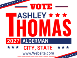 alderman political yard sign template 9592