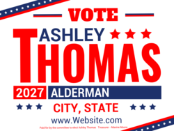 alderman political yard sign template 9592