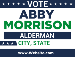 alderman political yard sign template 9594