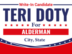 alderman political yard sign template 9596