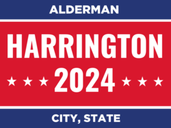 alderman political yard sign template 9599