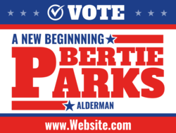 alderman political yard sign template 9606