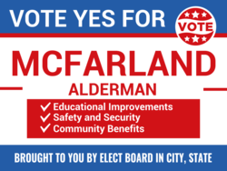 alderman political yard sign template 9610