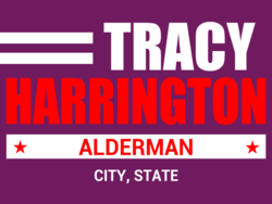 alderman political yard sign template 9632