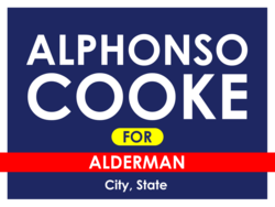 alderman political yard sign template 9633