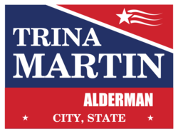 alderman political yard sign template 9636