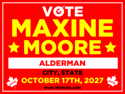 alderman political yard sign template 9642