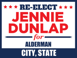 alderman political yard sign template 9643