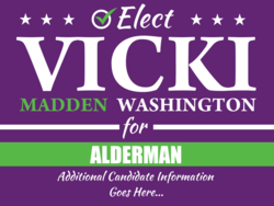 alderman political yard sign template 9644