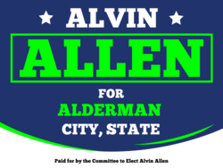 alderman political yard sign template 9655