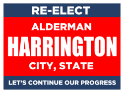 alderman political yard sign template 9660