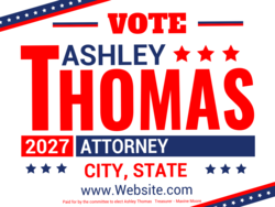 attorney political yard sign template 9664