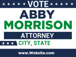 attorney political yard sign template 9666