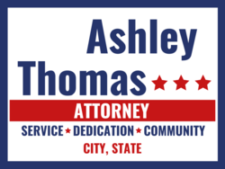 attorney political yard sign template 9685