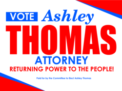 attorney political yard sign template 9700
