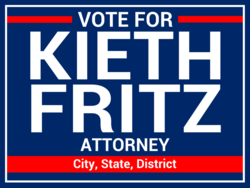 attorney political yard sign template 9702