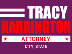 attorney political yard sign template 9704