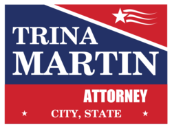 attorney political yard sign template 9708