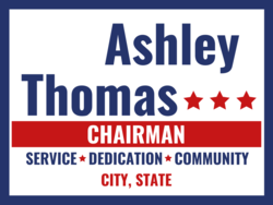 chairman political yard sign template 9829