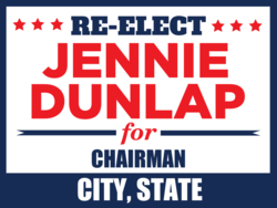 chairman political yard sign template 9859