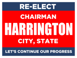chairman political yard sign template 9876