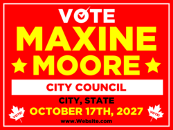 city-council political yard sign template 10002