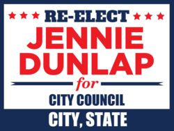 city-council political yard sign template 10003