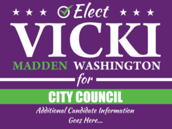city-council political yard sign template 10004