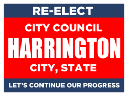 city-council political yard sign template 10020