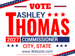 commissioner political yard sign template 10024