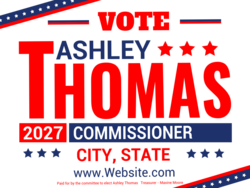 commissioner political yard sign template 10024