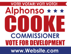 commissioner political yard sign template 10025