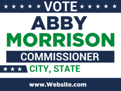 commissioner political yard sign template 10026