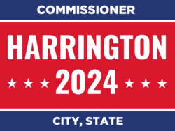 commissioner political yard sign template 10031
