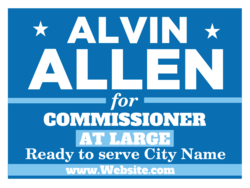 commissioner political yard sign template 10035