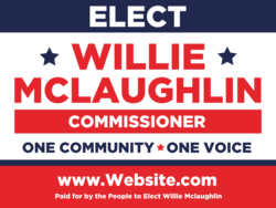 commissioner political yard sign template 10037