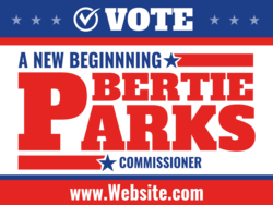 commissioner political yard sign template 10038