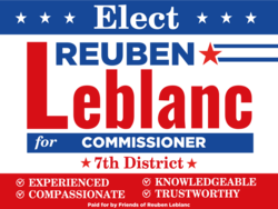 commissioner political yard sign template 10039