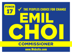 commissioner political yard sign template 10043