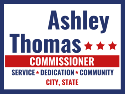 commissioner political yard sign template 10045