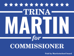 commissioner political yard sign template 10047