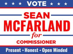 commissioner political yard sign template 10049