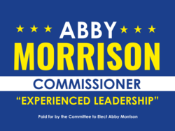 commissioner political yard sign template 10053