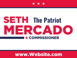 commissioner political yard sign template 10054