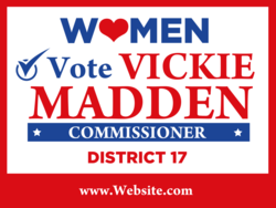 commissioner political yard sign template 10055