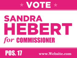 commissioner political yard sign template 10056