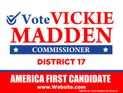 commissioner political yard sign template 10057