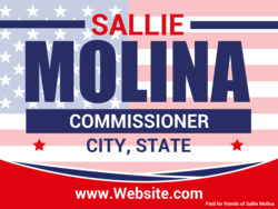 commissioner political yard sign template 10059