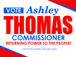 commissioner political yard sign template 10060